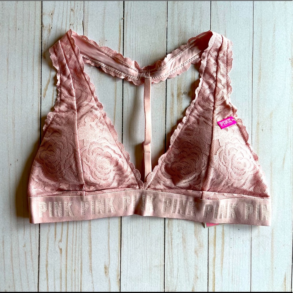 VS PINK Light Pink Halter Style Bralette